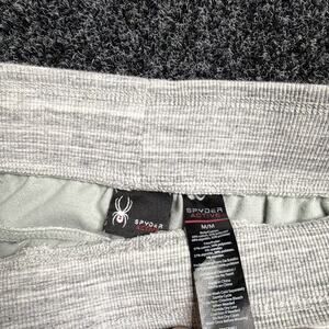 Spyder Active Men's M Gray Jogger Pants Drawstring Elastic Waist Zip Pocket